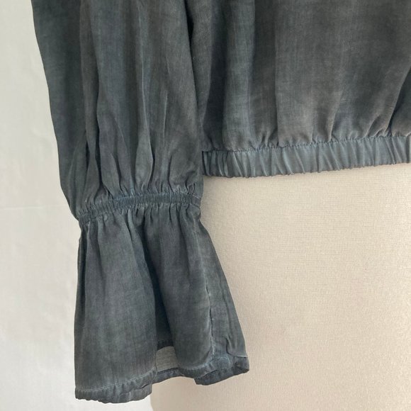 NWT★: BELLA DAHL Raglan Sleeve Elastic Waist Top, Smoke, XS - Picture 8 of 12